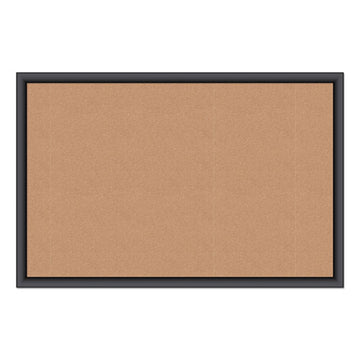 U Brands Cork Bulletin Board, 36 X 24, Natural Surface, Black Frame freeshipping - TVN Wholesale